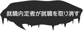 就職内定者が就職を取り消す